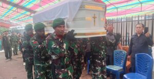 Bentuk Penghargaan dan Penghormatan Terakhir, Kodim 1310/Bitung Gelar Upacara Persemayaman Alm. Peltu (Purn) Johanes Daleno