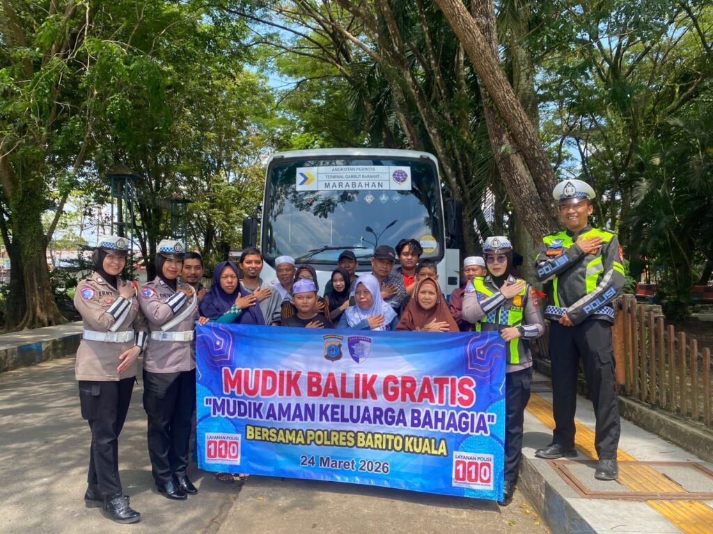 Mudik Balik Gratis, Sat Lantas Polres Batola Sediakan Bus Damri untuk Masyarakat