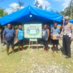 Polres Nabire  Memberikan Bantuan Sembako kepada Keluarga Korban Laka lantas