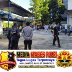 Personel Polsek Alas Amankan Giat Senam Sehat dan Pemeriksaan Kesehatan di Yida Park Marente