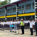 Police Goes to School, KBO Lantas Polres Melawi Jadi Inspektur Upacara di Yayasan Sungai Kehidupan Borneo