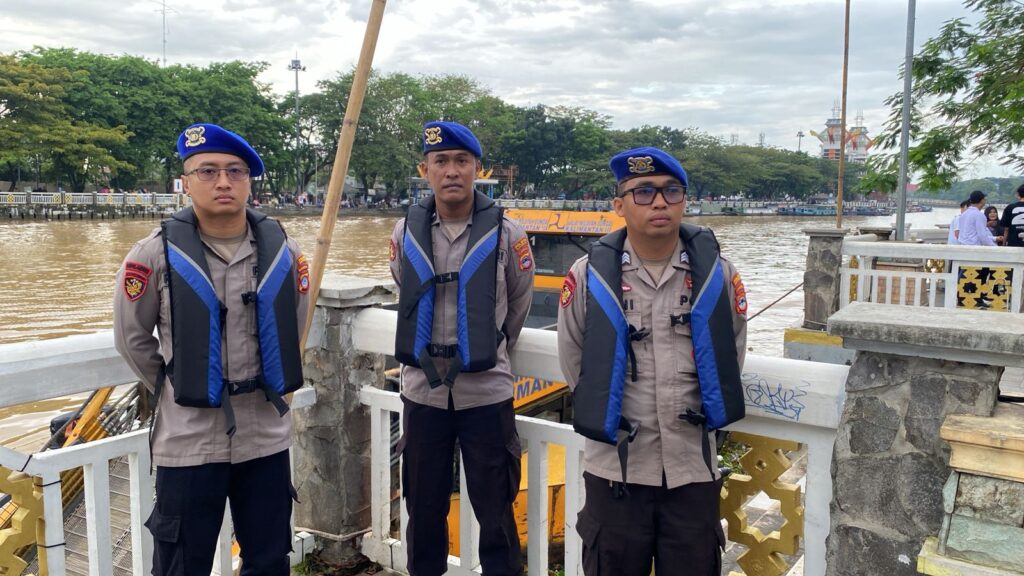 Satpolairud Polresta Banjarmasin Laksanakan Pengamanan Menara Pandang