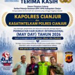 Kapolres Cianjur dan Kasatintelkam Polres Cianjur Apresiasi Dukungan SPN dalam Pengamanan May Day 2026