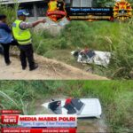 Mobil Minibus Nyemplung ke Sungai di Sergai, Ibu Rumah Tangga dan Penumpang Tewas