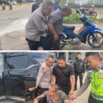 Kapolres Melawi Bantu Evakuasi Korban Laka Tunggal