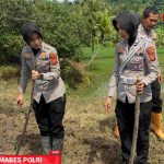 *​Satlantas Polres Kuningan Bersinergi dengan Dinas Pertanian Pantau Ketahanan Pangan di Desa Cibulan*