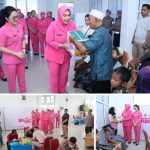 Bhayangkari Polda Kalbar Beri Semangat Dan Tali Asih Pada Peserta Khitanan Massal HUT Ke-80 Polri