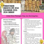 Pendaftaran Anggota BPD Desa Plalangan Periode 2026–2034 Resmi Dibuka, Kades Harap Jaring Tokoh Masyarakat Berintegritas