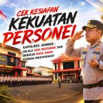 Cek Kesiapan Kekuatan Personel, Kapolres Jember : Selalu Siap, Responsif, dan Berikan Rasa Aman kepada Masyarakat