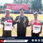Kapolres Nabire Hadiri Upacara Pengibaran Bendera HUT ke-81 Kemerdekaan RI