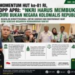 HUT ke-81 RI, DPP APRI Ajak Evaluasi Tata Kelola SDA demi Keadilan Bagi Daerah dan Masyarakat Adat