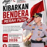 Polres Takalar Ajak Masyarakat Kibarkan Bendera Merah Putih Sepanjang Agustus 2026