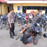Respons Keluhan Masyarakat, Satlantas Polres Sintang Amankan 40 Motor Berknalpot Brong dalam Strong Point Pagi