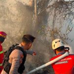 Quick Response Call Center 110, Patroli Beat 3 Polresta Samarinda Tanggap Kebakaran Lahan di Tanah Merah.
