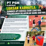 PT PSM Klarifikasi Luasan Karhutla: Sumber Api Diduga dari Luar HGU, Penanganan Dilakukan Siang dan Malam IMG-20260922-WA0000