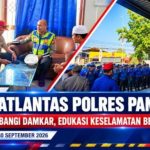 Satlantas Polres Pangkep Sambangi Damkar, Sampaikan Edukasi Keselamatan Berlalu Lintas