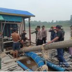 Polsek Semitau Cek Aktivitas PETI di Sungai Kapuas, 23 Lanting Ditemukan