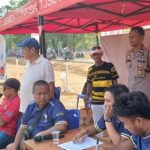 Personil Polsek Balocci Amankan Turnamen Sepak Bola Aretos Madya U40+