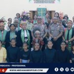 Kapolda Papua Tengah Sosialisasikan Layanan 110 Saat “Minggu Kasih” di Gereja GKI Mimika