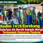 Kodim 1419/Enrekang Salurkan Air Bersih kepada Warga Terdampak Kemarau Panjang