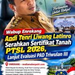 Wabup Enrekang Andi Tenri Liwang Latinro Serahkan Sertifikat Tanah PTSL 2026, Lanjut Evaluasi PAD Triwulan III